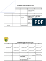 Calendario Del Mes de Junio 2°b