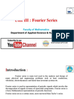 Unit III: Fourier Series: Department of Applied Science & Humanities