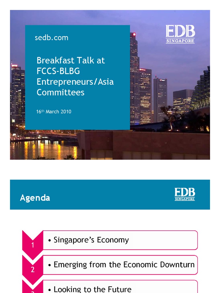 Singapore Edb Presentation March 2010 Pdf Singapore World Politics