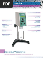 Brookfield Viscometer Calibration Guide | PDF | Turbulence | Viscosity