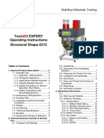 Toni Expert Operating Instructions Structural Shape 6215: Building Materials Testing