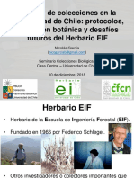 Gestión del Herbario EIF en la Universidad de Chile