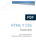 HTML y CSS Raul