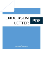 Endorsement Letter Cover
