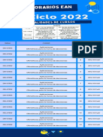 Horarios II Ciclo 2022 Ean