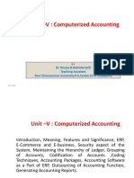 Unit-V Computerized Accounting