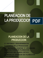 Planeacion de La Produccion