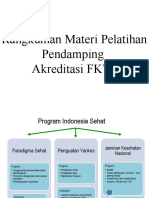 Rangkuman Materi Pelatihan Pendamping Akreditasi FKTP Program Indonesia Sehat