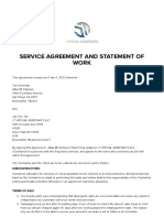Service Agreement and Statement of Work