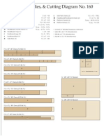 Materials, Supplies, & Cutting Diagram No. 160: Cherry Platform Bed