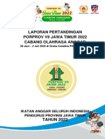 Laporan Pertandingan POPROV Jatim VII 2022 Cabor Anggar