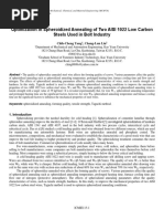 Optimization in Spheroidized Annealing of Two AISI 1022 Low Carbon Steels Used in Bolt Industry