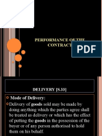Performance of The Contract