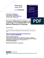 Factors Affecting FLL