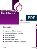 Retaining Safe Voluntary Blood Donors