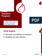 Monitoring and Evaluating A Voluntary Blood Donation Program