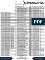 Maestro de oferta ciclo común sem I/2022