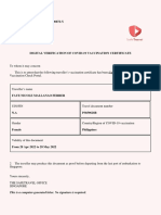 Digital Verification of Covid-19 Vaccination Certificate: This Is A Computer-Generated Letter. No Signature Is Required