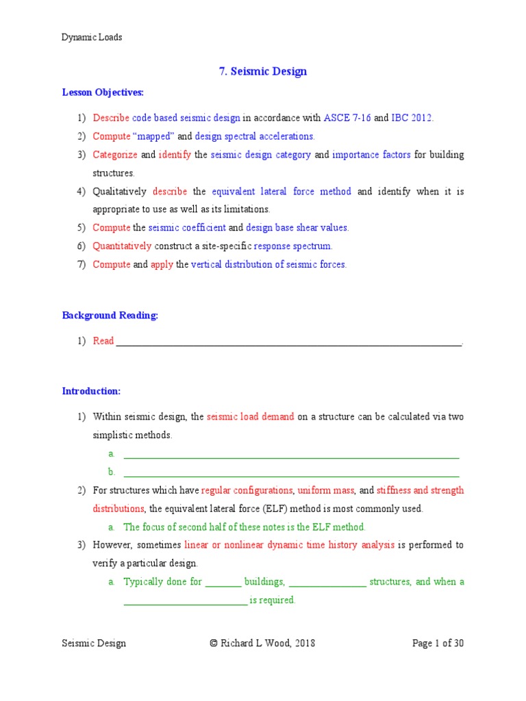 Seismic Design | PDF | Earthquake Engineering | Applied And ...