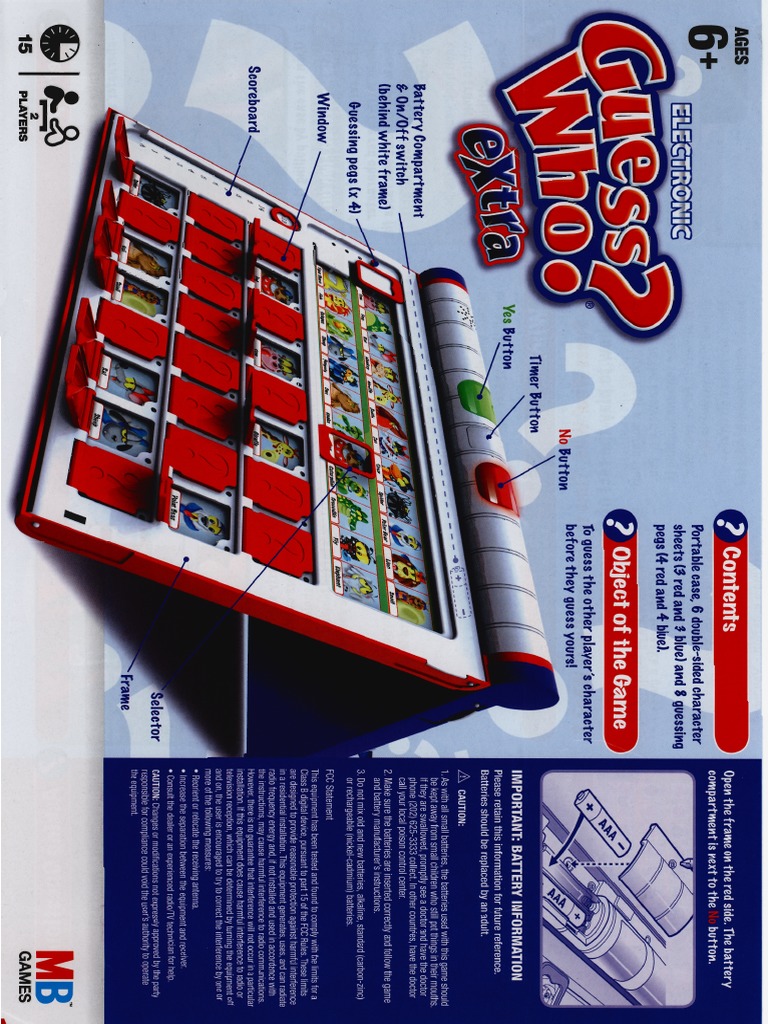 Guess Who Extra Instructions | PDF