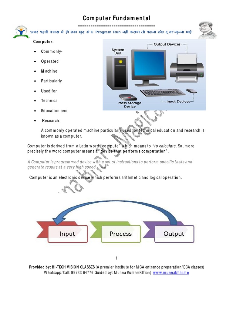 Computer Fundamental Concept | PDF | Integrated Circuit | Computer Data ...