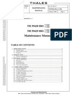 Maintenance Manual: TH 59428 H01 TH 59429 H01
