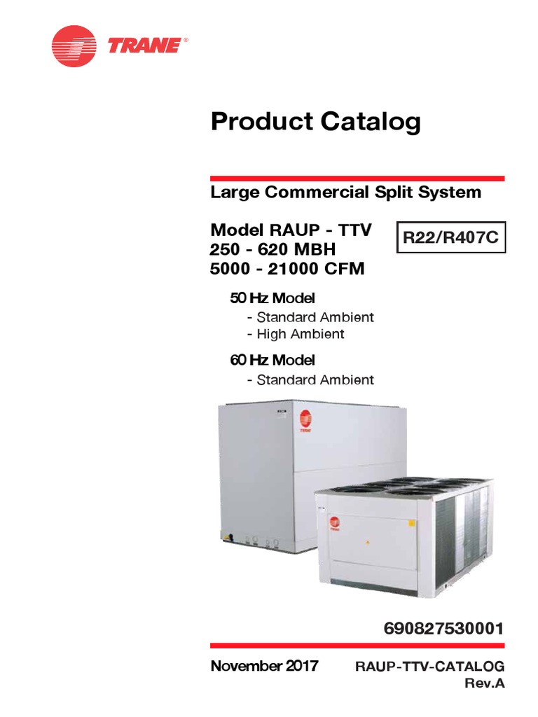 RAUP THA Commercial R22, R407C 250-6000 MBH 50, 60 Hz Product Catalogue ...