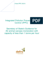 Animal Carcass Incineration Sector Guidance Note Ippc SG 10