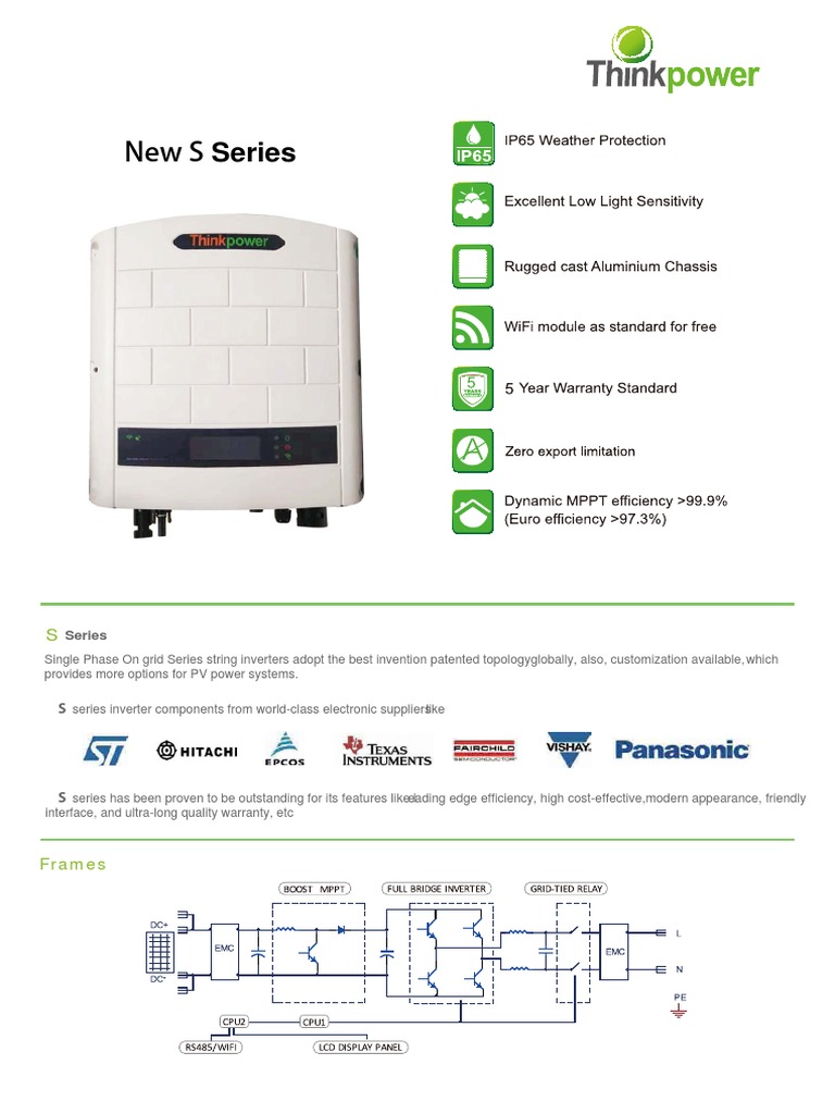 Thinkpower Data Sheet Turtle Single Phase 1kw-6kw (OL) | PDF | Power ...