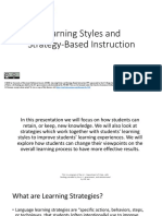 Learning Styles and Strategy-Based Instruction