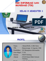 Teknologi Informasi Dan Komunikasi Tik Kelas X Semester 1 Oleh Ahmad Rofii Amd Kom