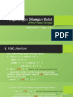 Pengurangan Bilangan Bulat (Pertemuan Ketiga)