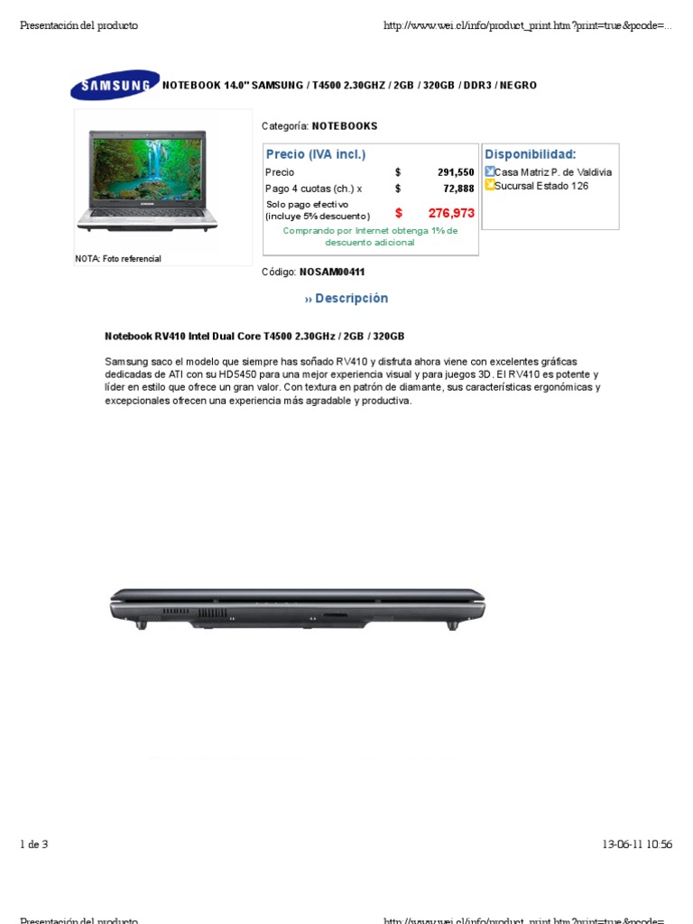 Notebook Samsung | PDF