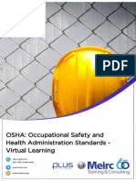 OSHA: Occupational Safety and Health Administration Standards - Virtual Learning