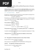 Chapter - 8 Dirac Notation and Hermitian Operators