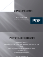 Internship Report: Anand Rathi