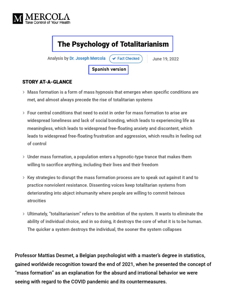 Psychology Totalitarianism | PDF | Hypnosis | Transhumanism