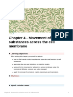 Chapter 4 - Movement of Substances Across The Cell Membrane: Learning Objectives