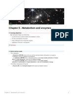 Chapter 5 - Metabolism and Enzymes: Learning Objectives