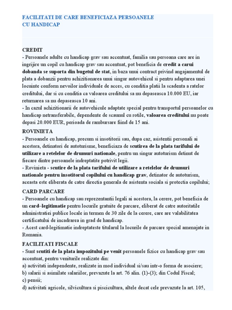 Scutiri Persoane Cu Handicap | PDF