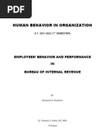 Human Behavior in Organization