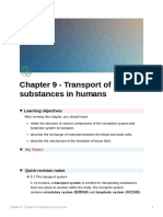 Chapter 9 - Transport of Substances in Humans: Learning Objectives