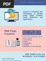 Lesson 6: Principles and Techniques of Design Using Online Creation Tools, Platforms, and Applications