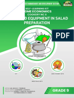 JHS - SLK - Cookery Tools and Equipment in Salad Preparation