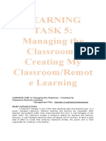 Classroom Management Plan