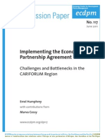 E. Humprehy & M. Cossy - Implementing The Economic Partnership Agreement Challenges and Bottlenecks in The CARIFORUM Region (ECDPM)