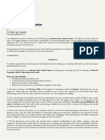 Internship Offer Letter: Annexure A