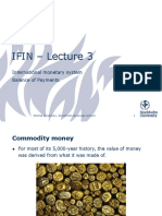 IFIN - Lecture 3: International Monetary System Balance of Payments