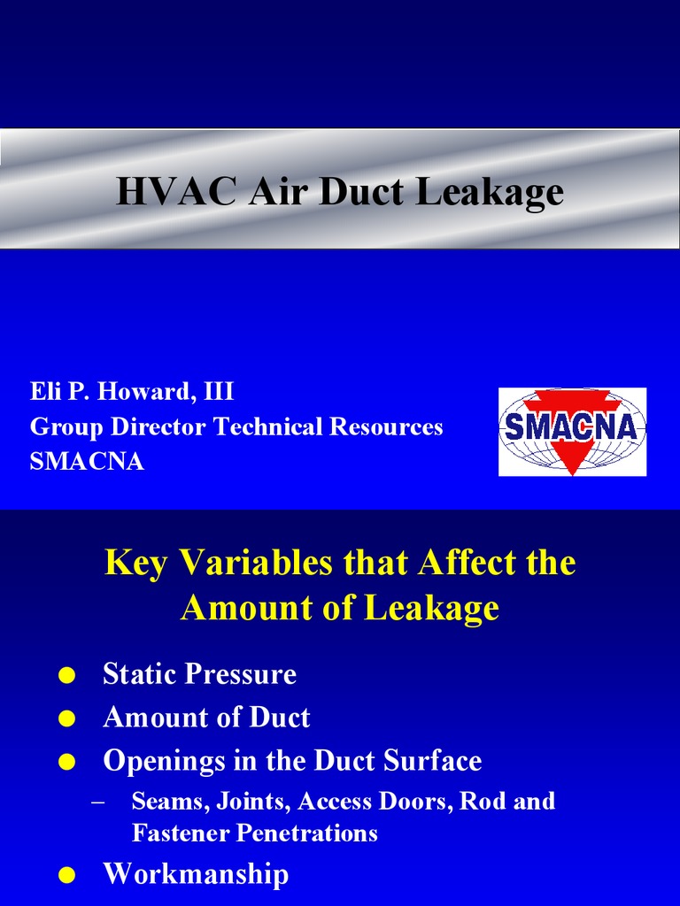 Duct Leakage Standards and Testing Guide | PDF | Duct (Flow) | Building
