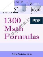 1300 Maths Formulas by Alex Svirin